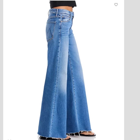 MOTHER The Roller High Rise Wide Leg Jeans in Riding the Cliffside - Picture 3 of 15